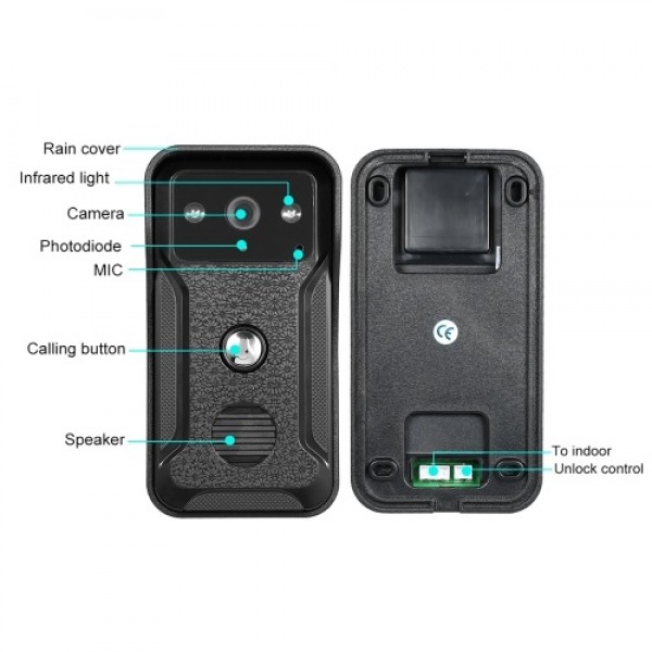 OWSOO 7 inch Wired Video Doorbell
