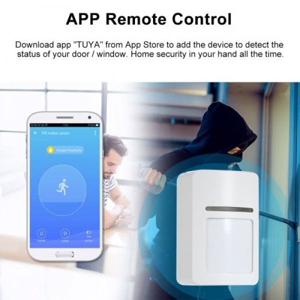 Smart WiFi PIR Sensor Motion Detector Wireless PIR Alarm System for Home Security