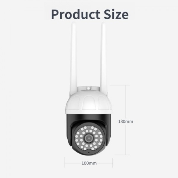 1080P Pan Tilt Outdoor Security Camera Security Camera Outdoor 2MP WiFi Home Surveillance Camera CCTV Camera with Color Night Vi