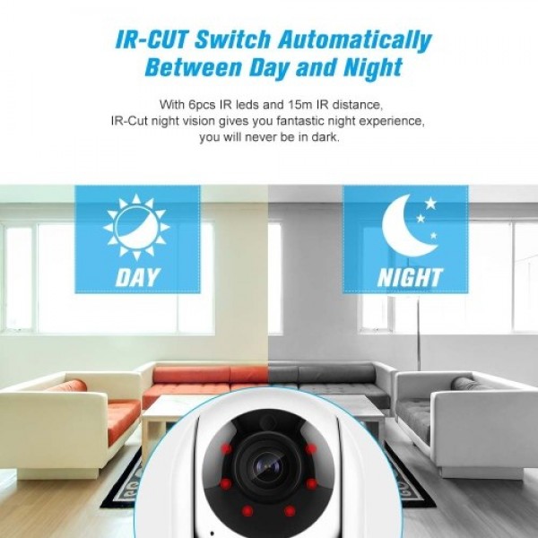 1080P Home Indoor Security Camera 2MP Wireless WiFi Surveillance Camera with Night Vision Motion Detection Remote Access Two-way