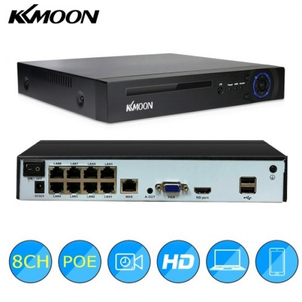 8CH NVR POE Network Video Recorder Supported 4CH 5MP,8CH 4MP/3MP/1080P Any IP Camera