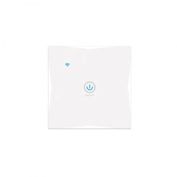 Wifi Smart Wall Touch Switch 1 Gang Glass Panel Mobile APP Tuya/Touch Control Timer No Hub Required Compatible with Google Home/